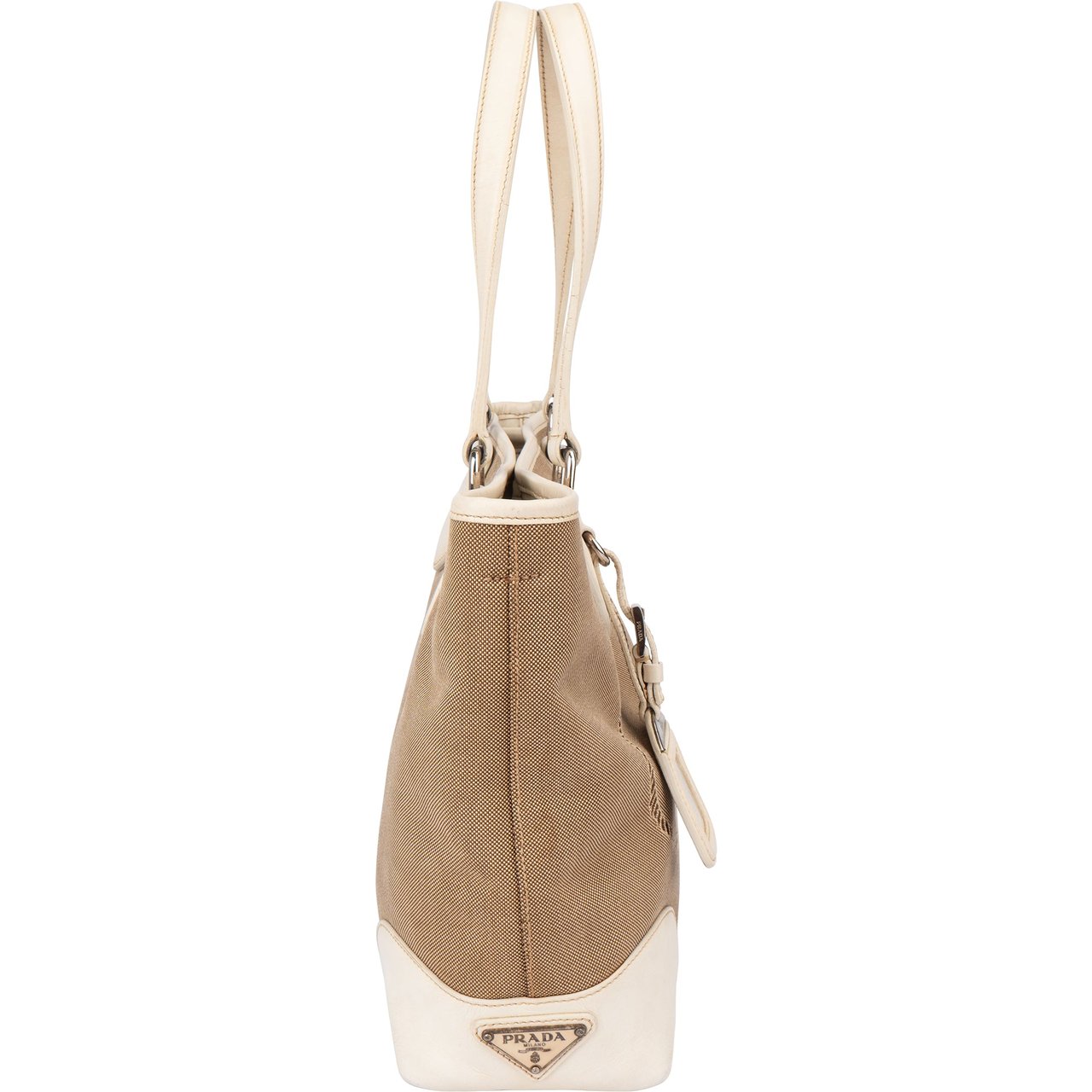 Prada Prada Classic Jacquard Triangle Handbag Bruin