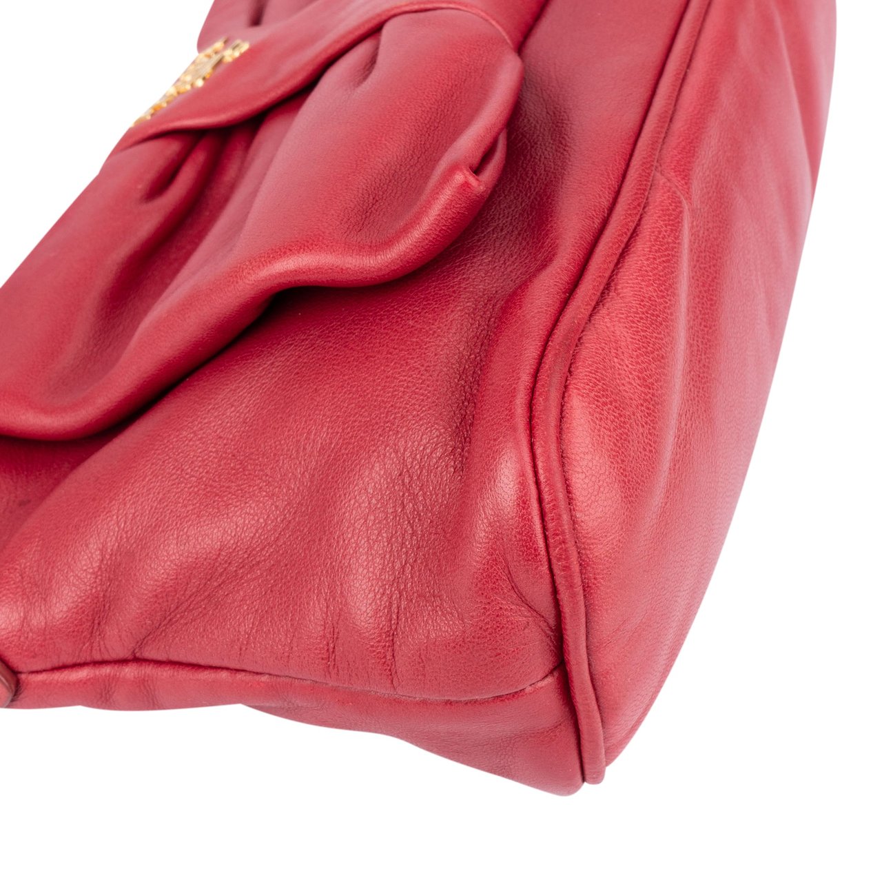 Prada Prada Pink Leather Ribbon Mini Handbag Roze