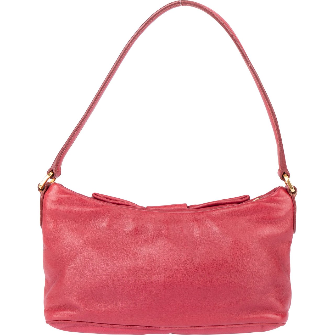 Prada Prada Pink Leather Ribbon Mini Handbag Roze