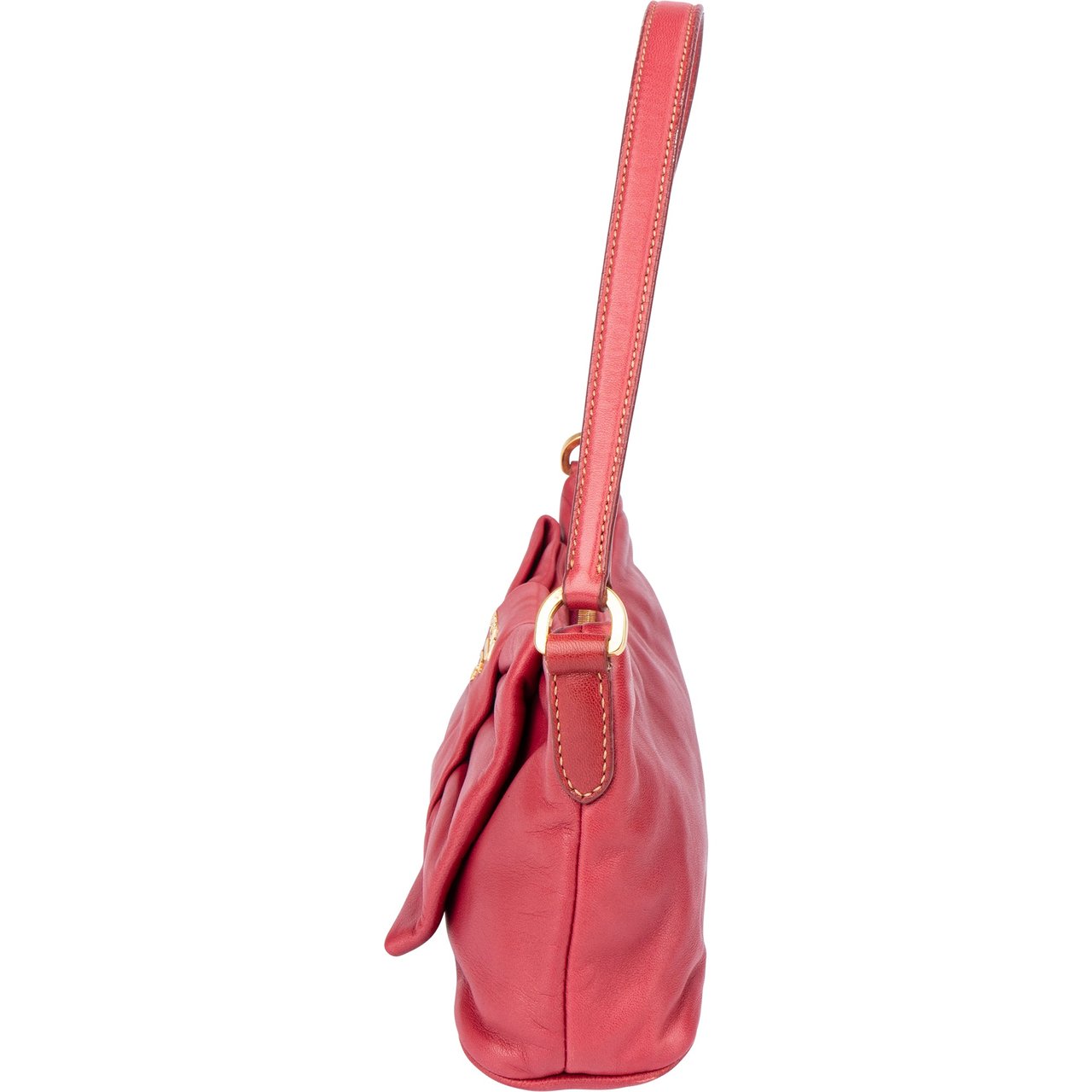 Prada Prada Pink Leather Ribbon Mini Handbag Roze