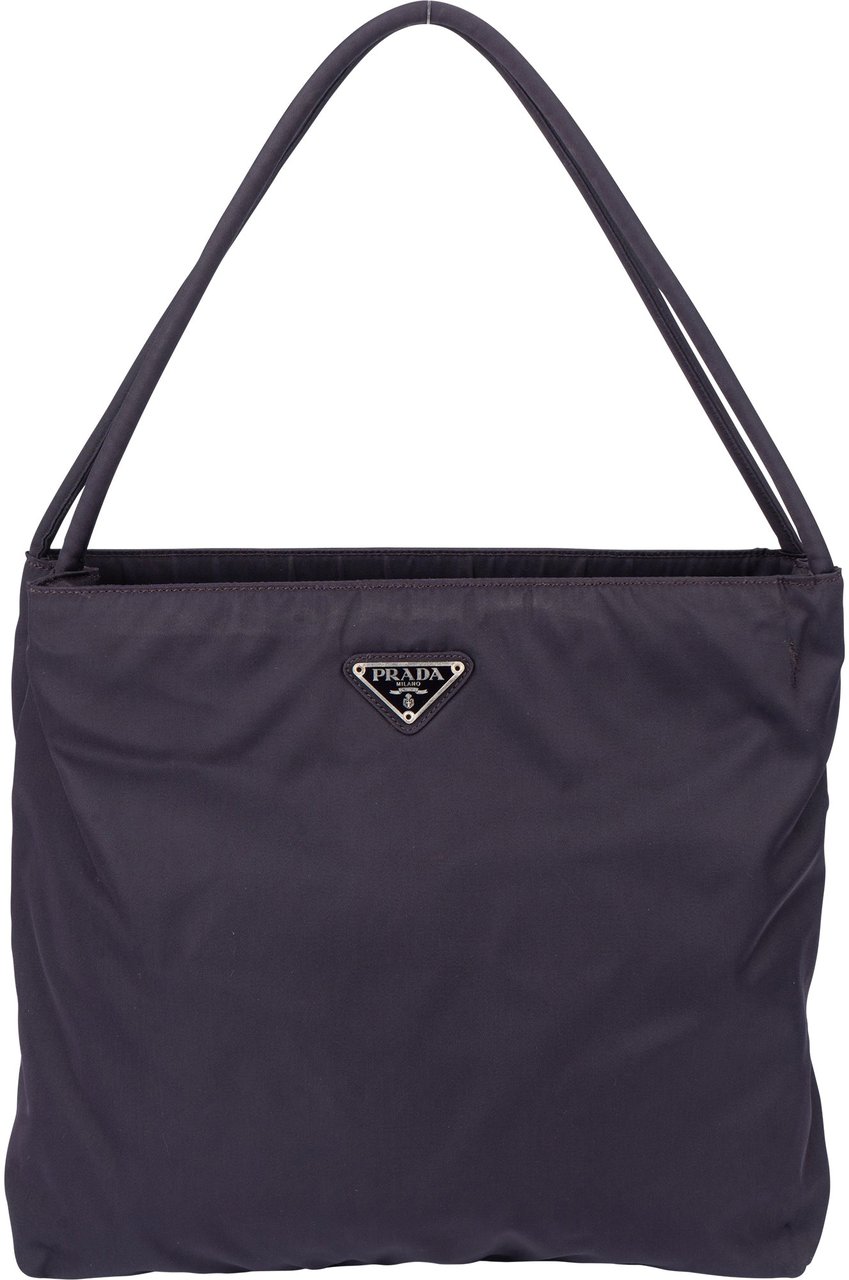 Prada Prada Nylon Triangle Handbag Paars