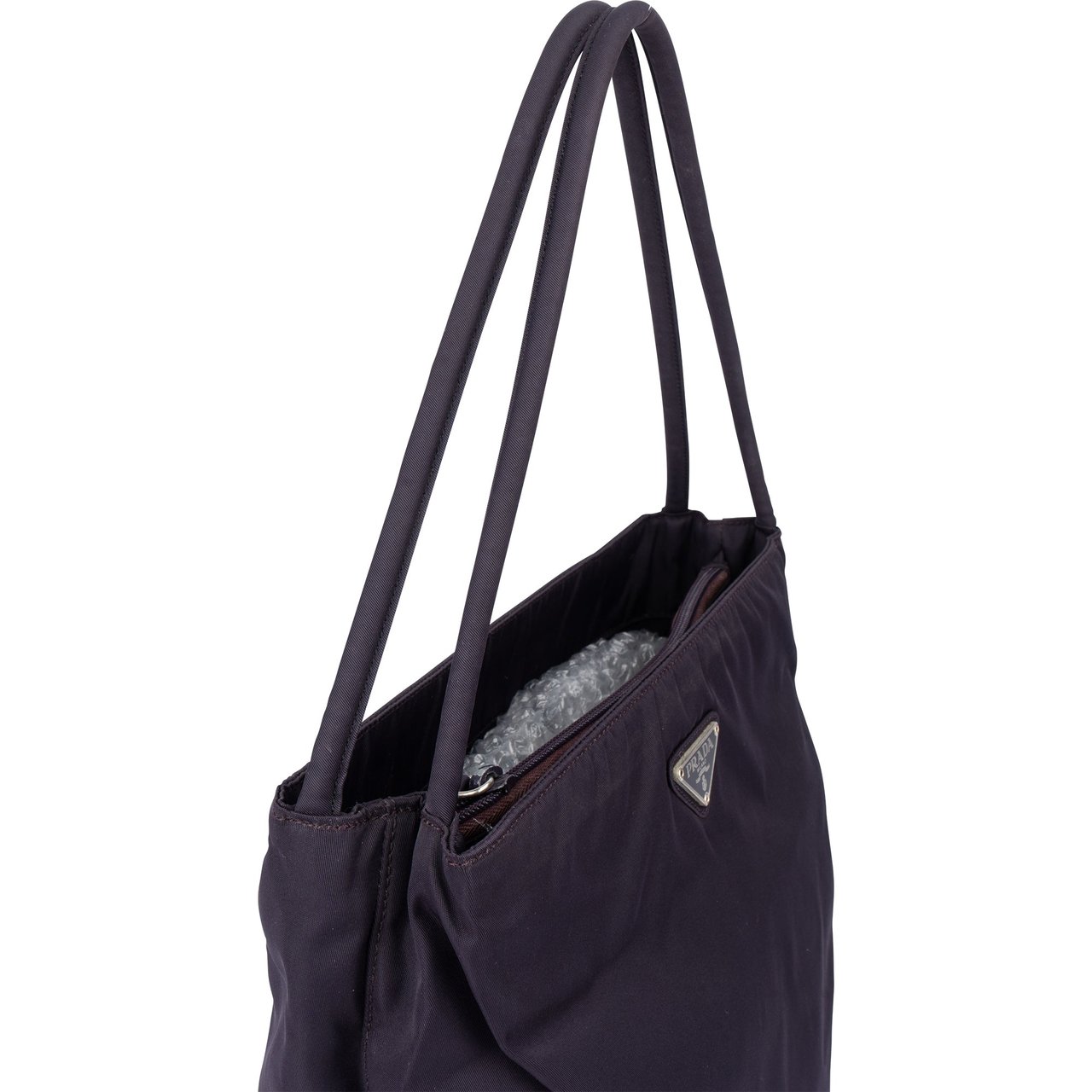 Prada Prada Nylon Triangle Handbag Paars