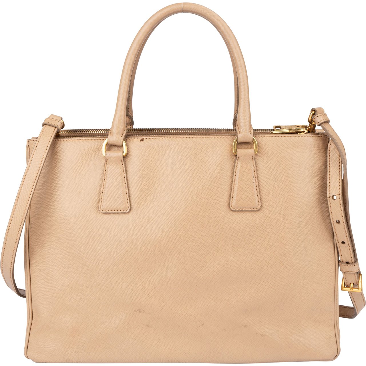 Prada Saffiano Leather Galleria Handbag Beige