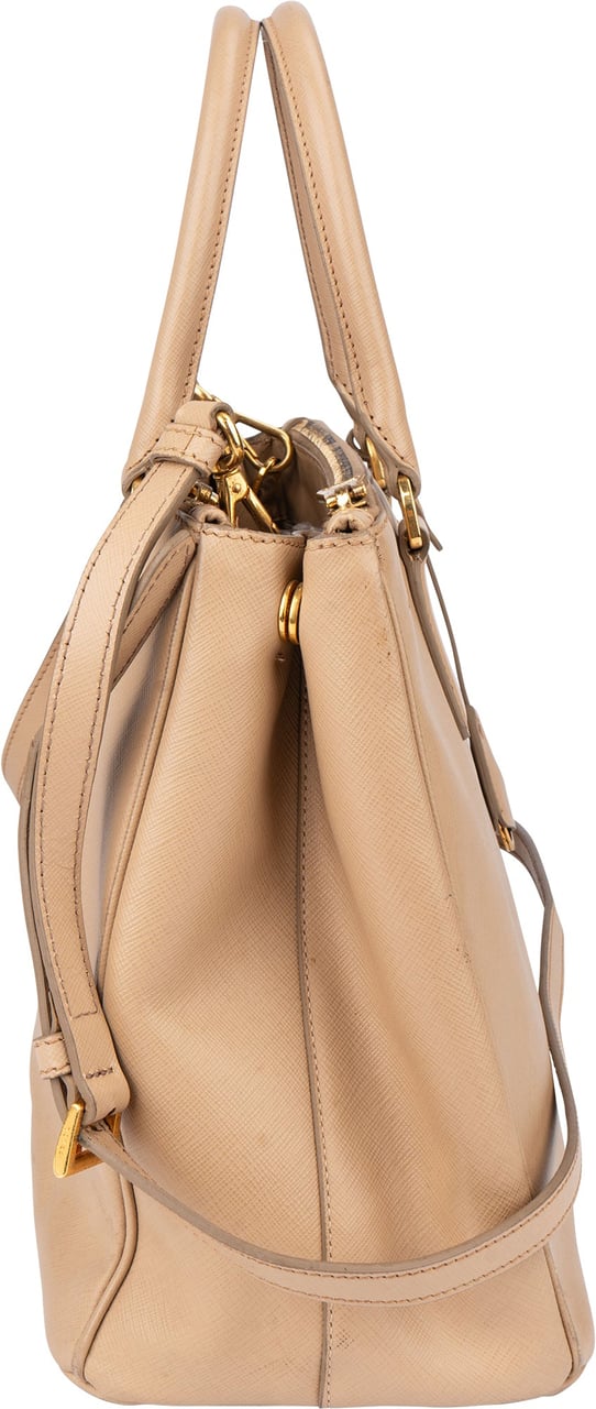 Prada Prada Saffiano Leather Galleria Handbag Beige