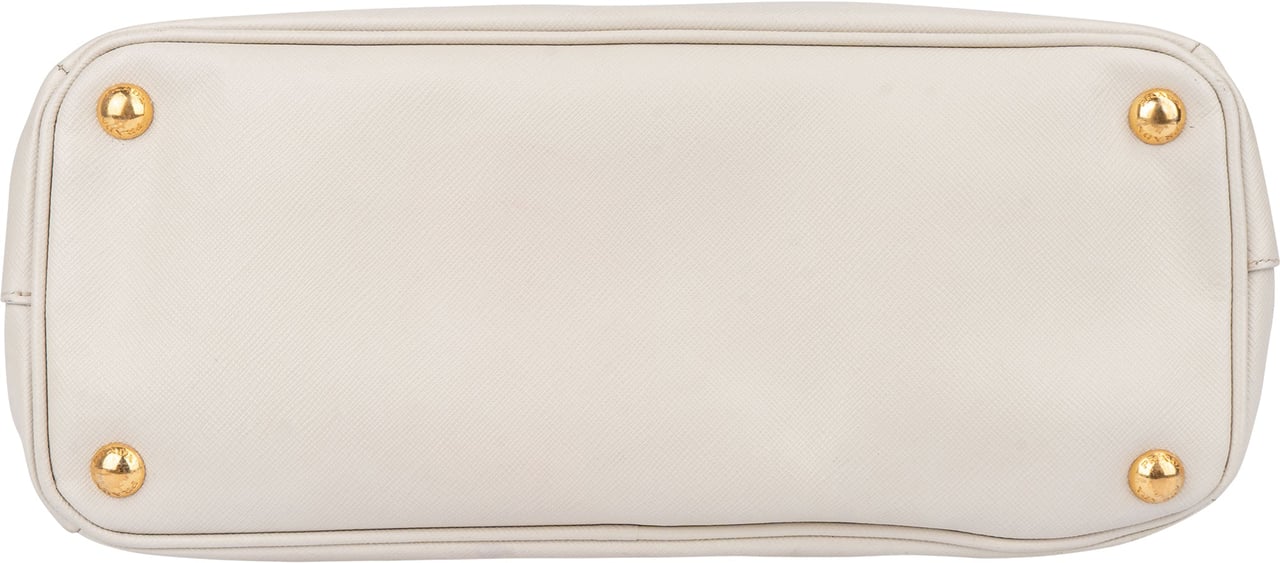 Prada Prada White Saffiano Leather Galleria Handbag Wit