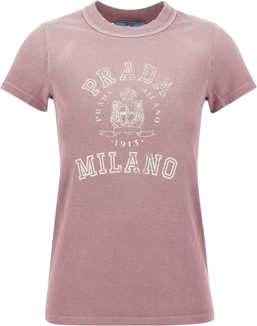 Prada Prada Logo T-Shirt Roze