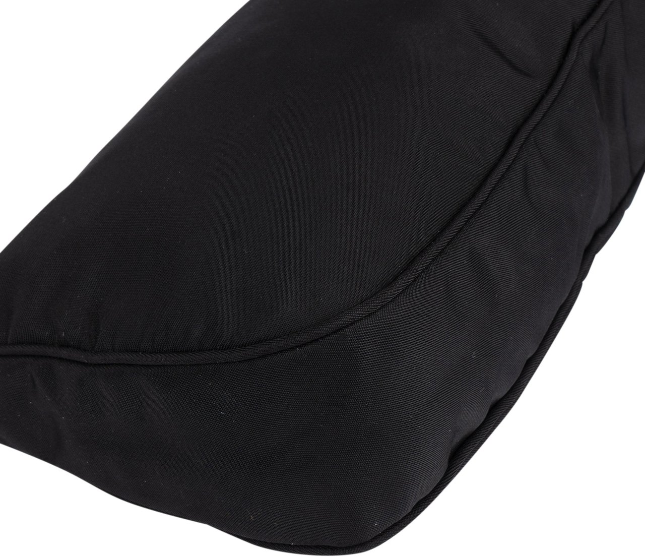 Prada Prada Black Triangle Nylon Shoulder Bag Zwart