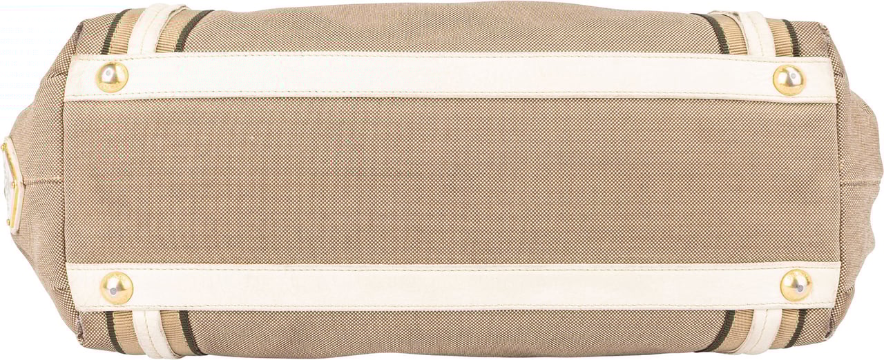 Prada Prada Jacquard City Handbag Beige