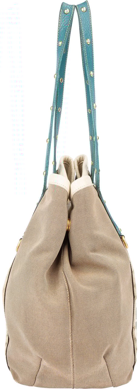 Prada Prada Jacquard City Handbag Beige