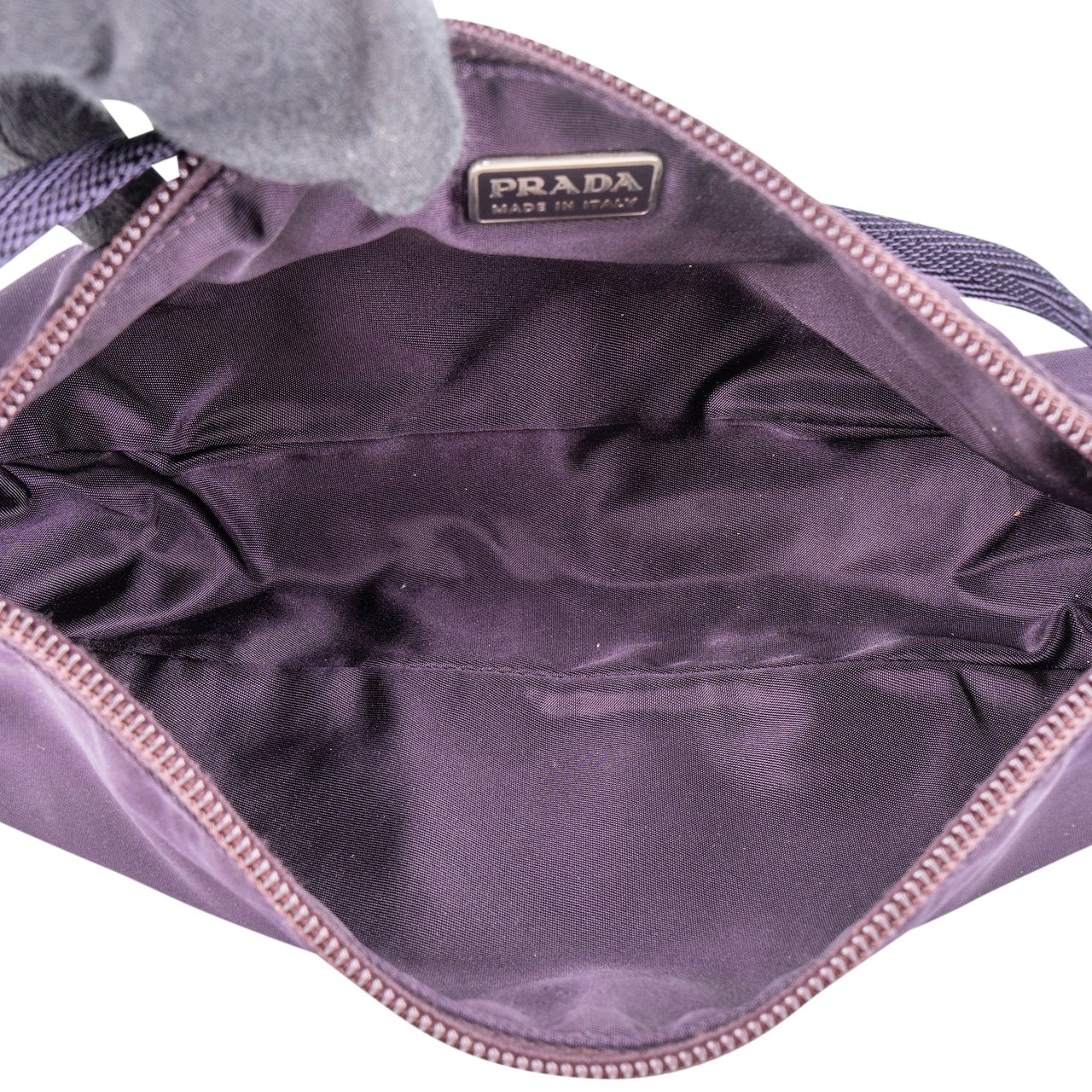Prada Prada Purple Nylon Triangle Handbag Paars