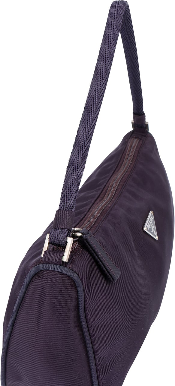 Prada Prada Purple Nylon Triangle Handbag Paars