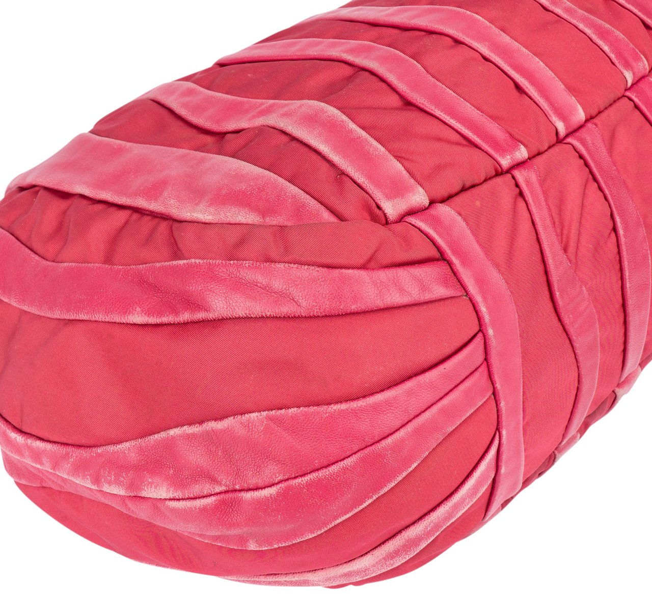 Prada Prada Pink Nylon Leather Mix Handbag Roze