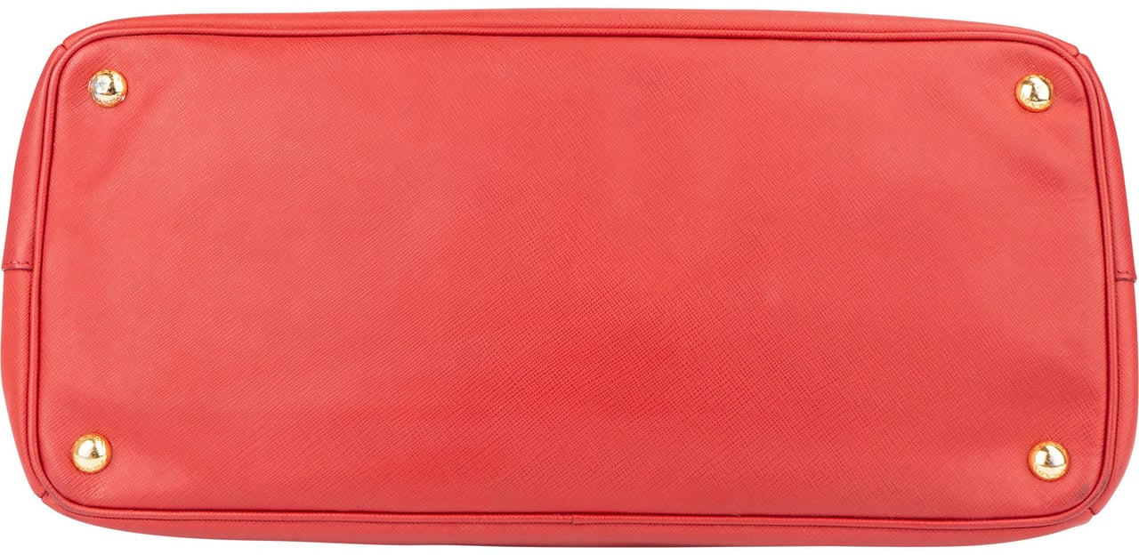 Prada Prada Red Saffiano Leather Galleria Handbag Rood