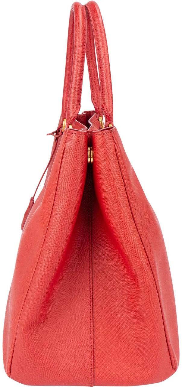 Prada Prada Red Saffiano Leather Galleria Handbag Rood