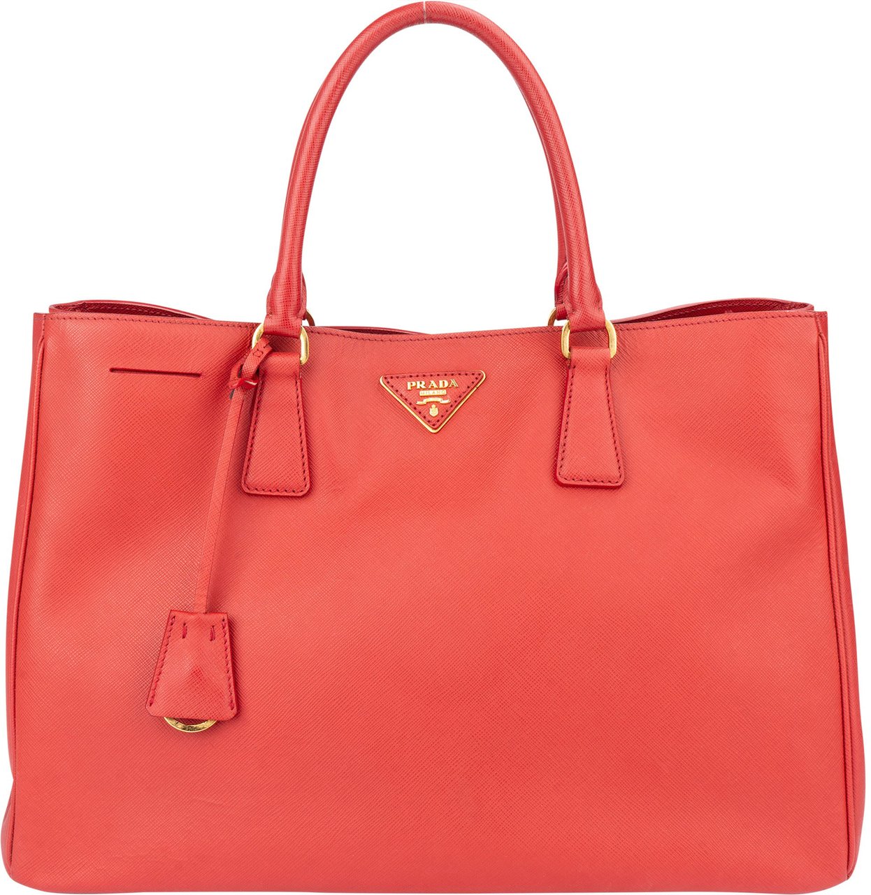 Prada Prada Red Saffiano Leather Galleria Handbag Rood