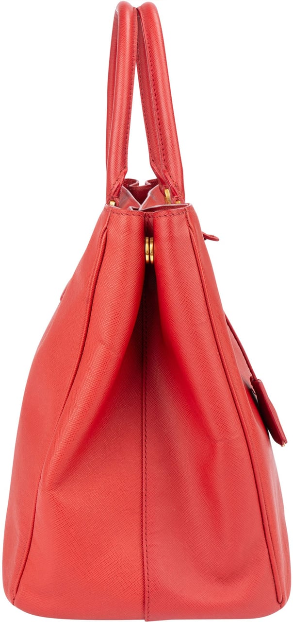 Prada Prada Red Saffiano Leather Galleria Handbag Rood