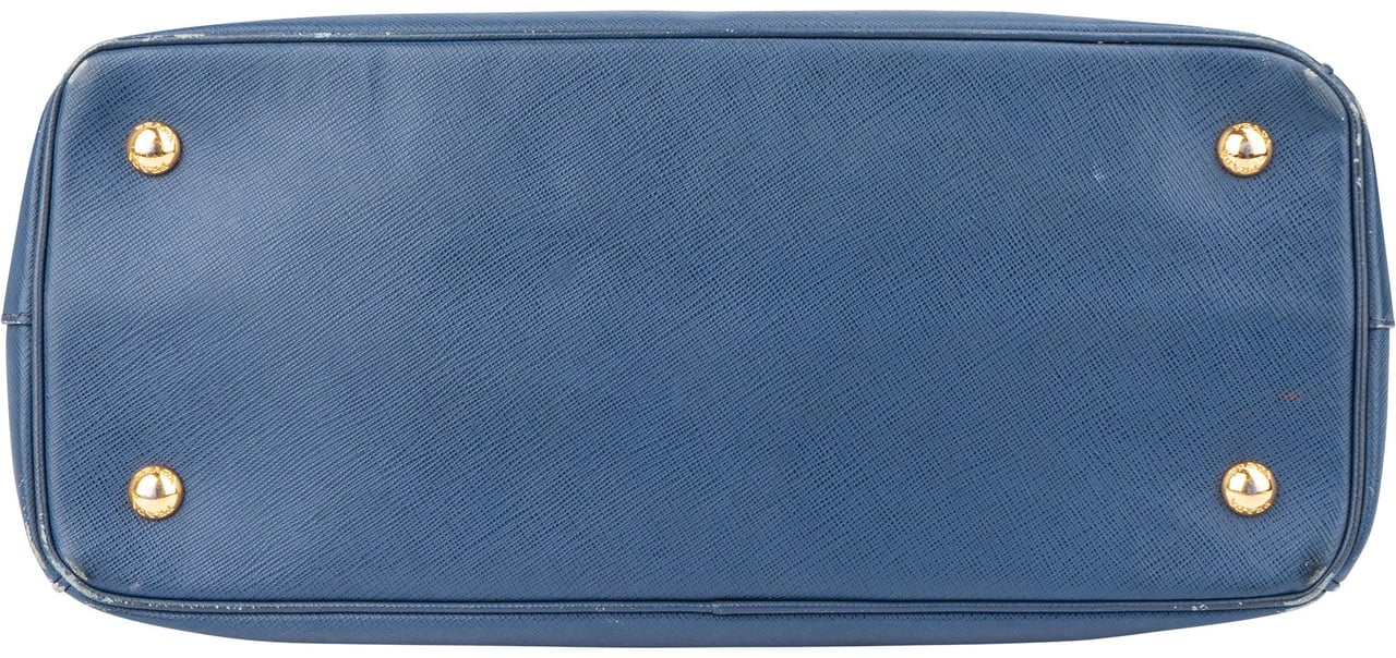 Prada Prada Blue Saffiano Leather Galleria Handbag Blauw