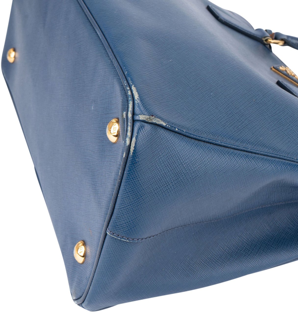 Prada Prada Blue Saffiano Leather Galleria Handbag Blauw