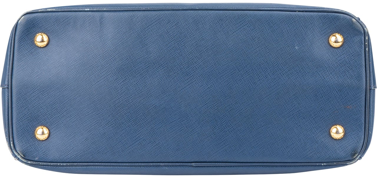 Prada Prada Blue Saffiano Leather Galleria Handbag Blauw