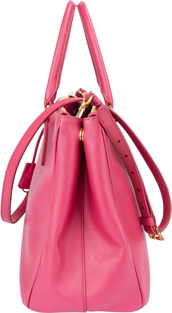 Prada Prada Pink Saffiano Leather Galleria Handbag Roze