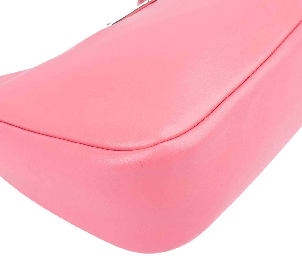 Prada Prada Soft Leather Triangle RE-Edition Crossbody Bag Roze