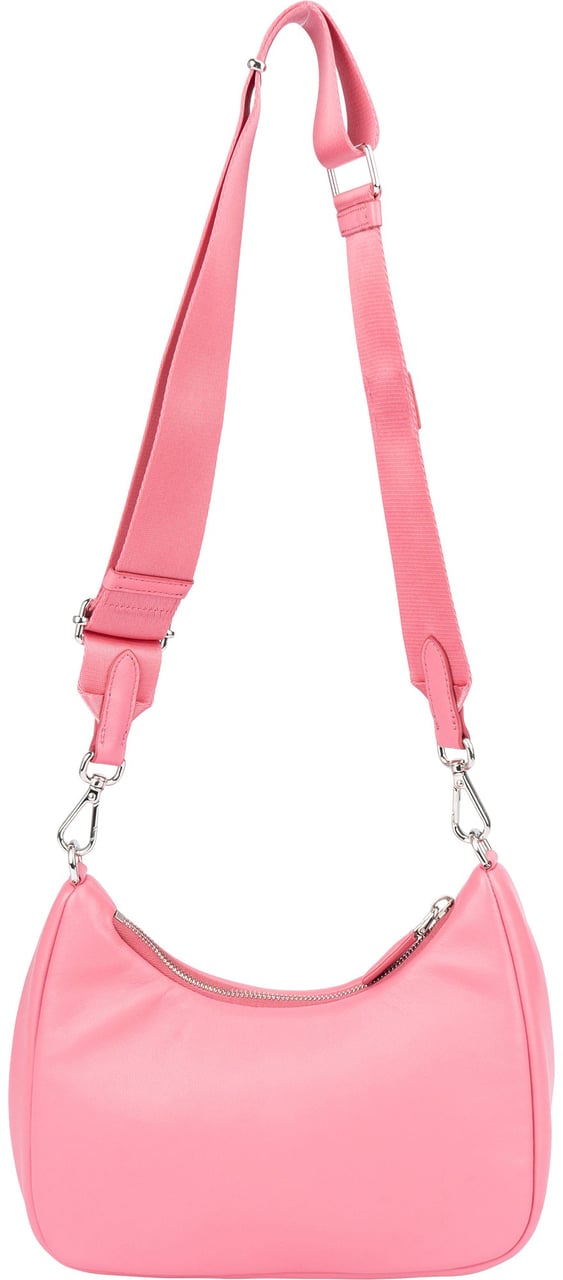 Prada Prada Soft Leather Triangle RE-Edition Crossbody Bag Roze