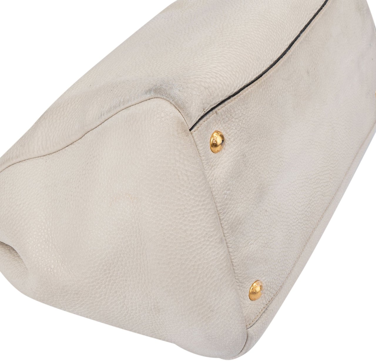 Prada Prada White Calfskin Vitello Handbag Wit