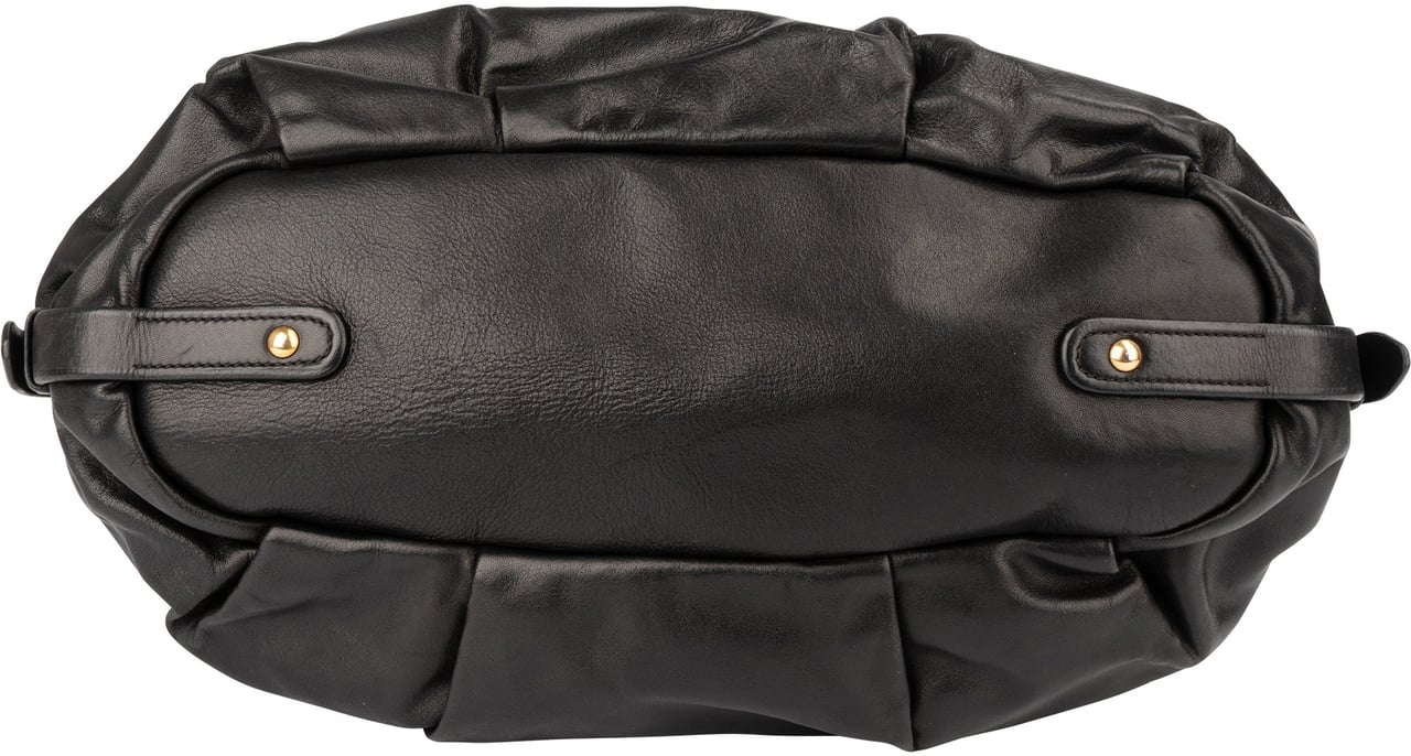 Prada Prada Classic Leather City Handbag Zwart
