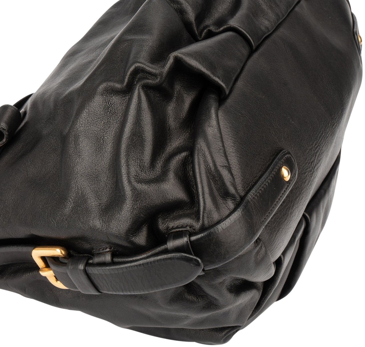 Prada Prada Classic Leather City Handbag Zwart