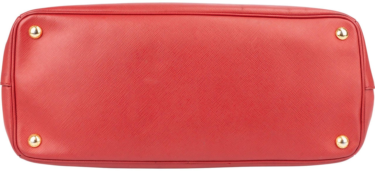 Prada Prada Red Saffiano Leather Galleria Handbag Rood