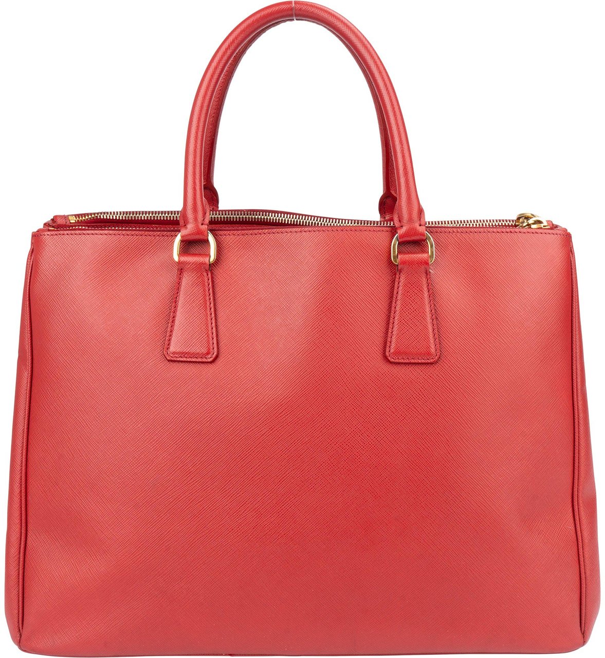 Prada Prada Red Saffiano Leather Galleria Handbag Rood