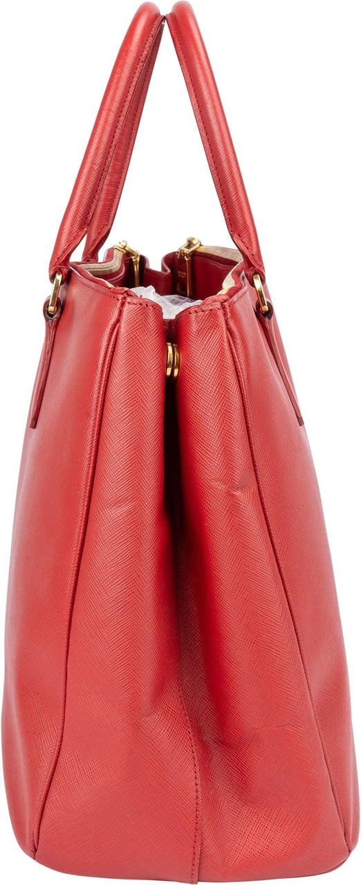 Prada Prada Red Saffiano Leather Galleria Handbag Rood