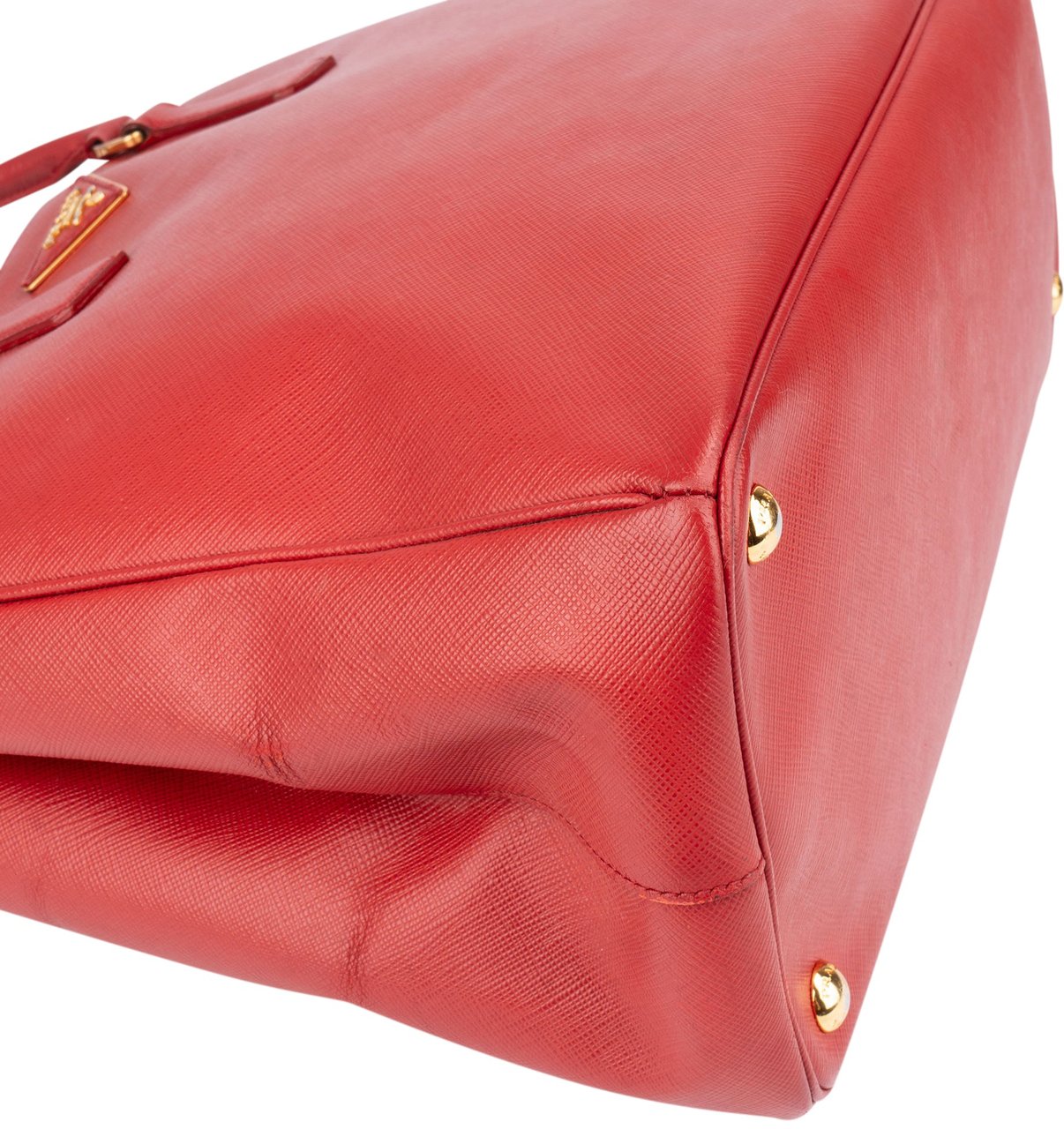 Prada Prada Red Saffiano Leather Galleria Handbag Rood