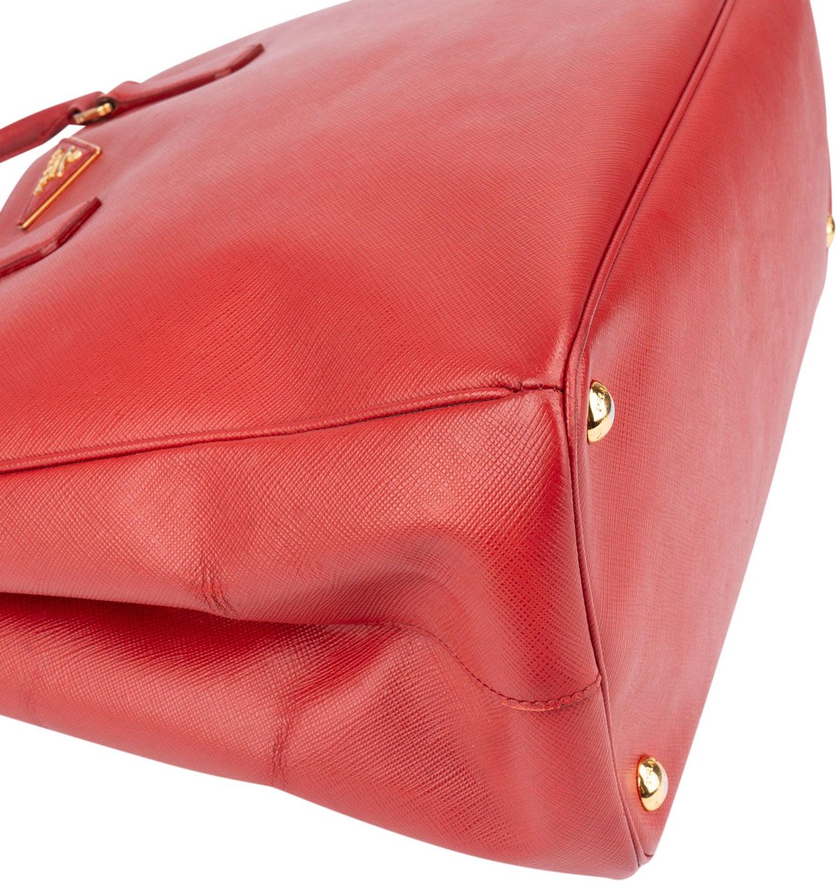 Prada Prada Red Saffiano Leather Galleria Handbag Rood