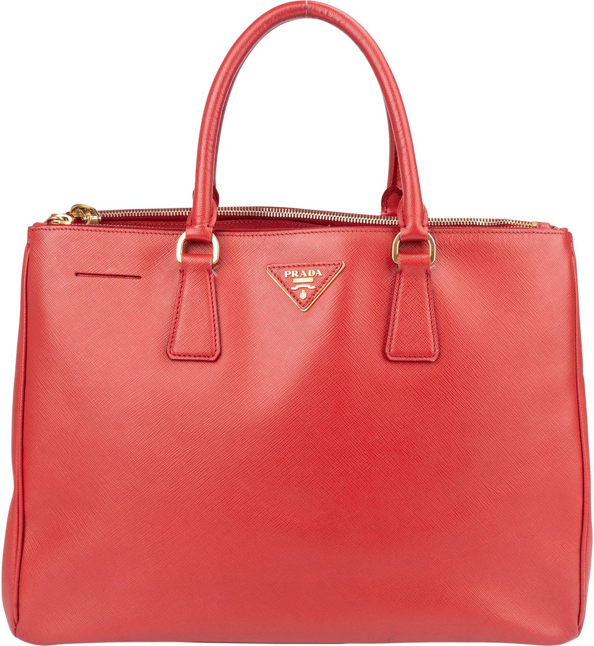 Prada Prada Red Saffiano Leather Galleria Handbag Rood