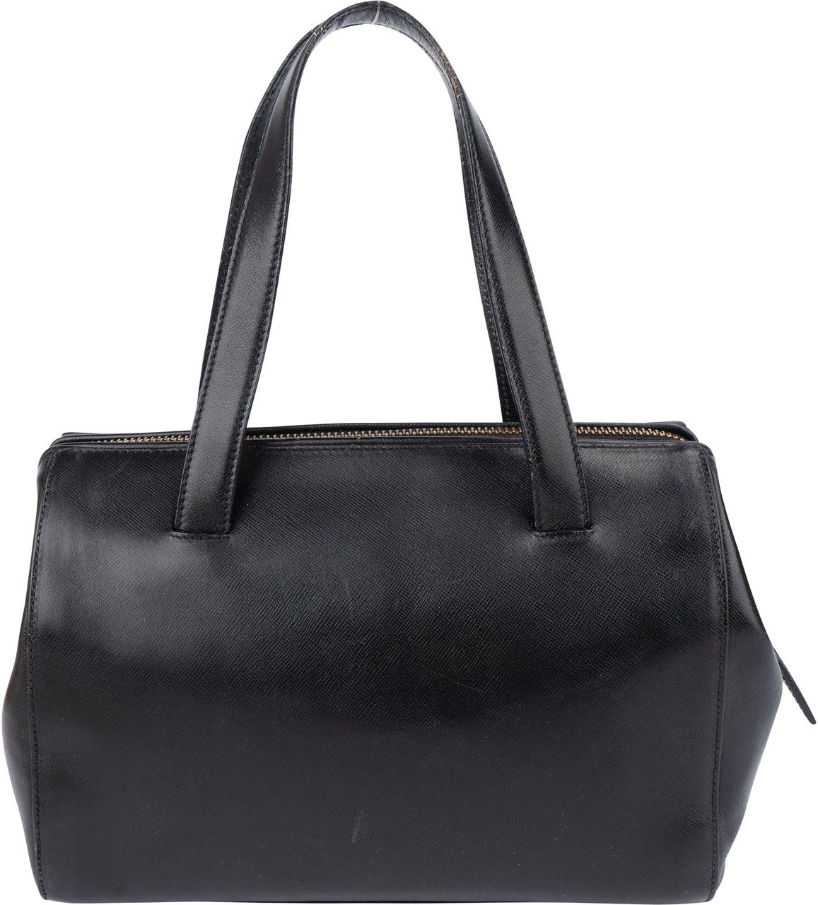 Prada Prada Black Saffiano Leather Handbag Zwart