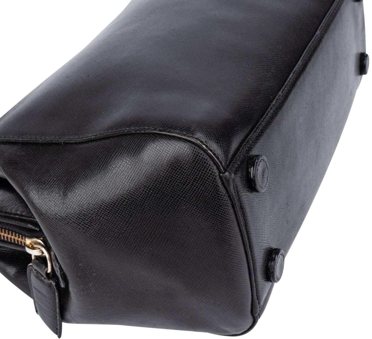Prada Prada Black Saffiano Leather Handbag Zwart