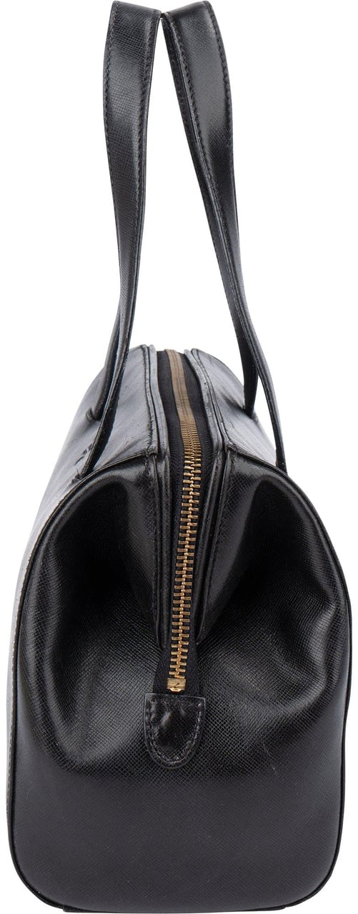 Prada Prada Black Saffiano Leather Handbag Zwart