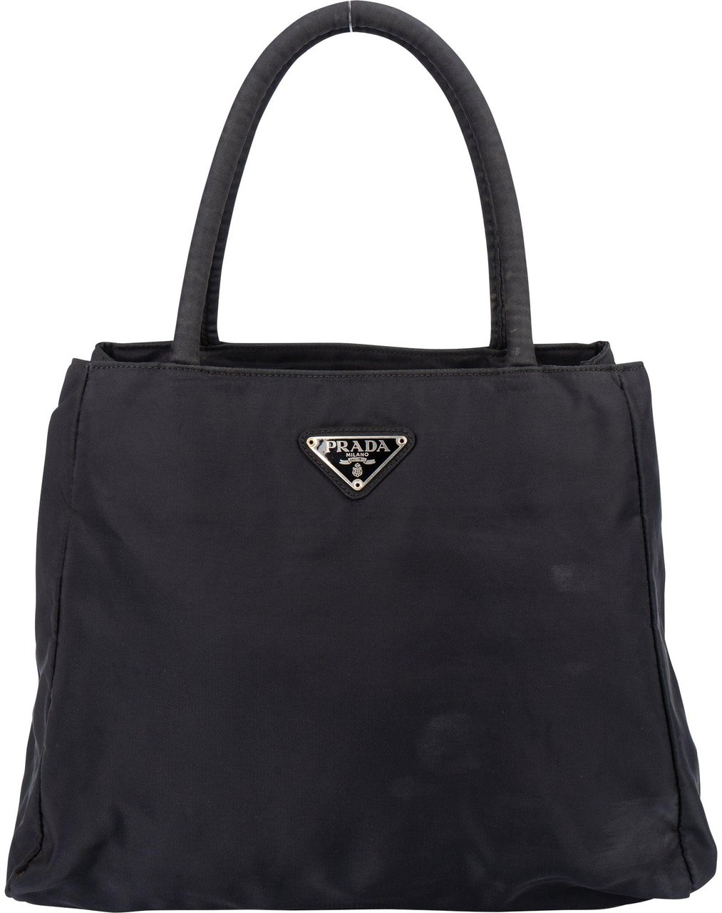 Prada Prada Black Nylon Triangle Handbag Zwart