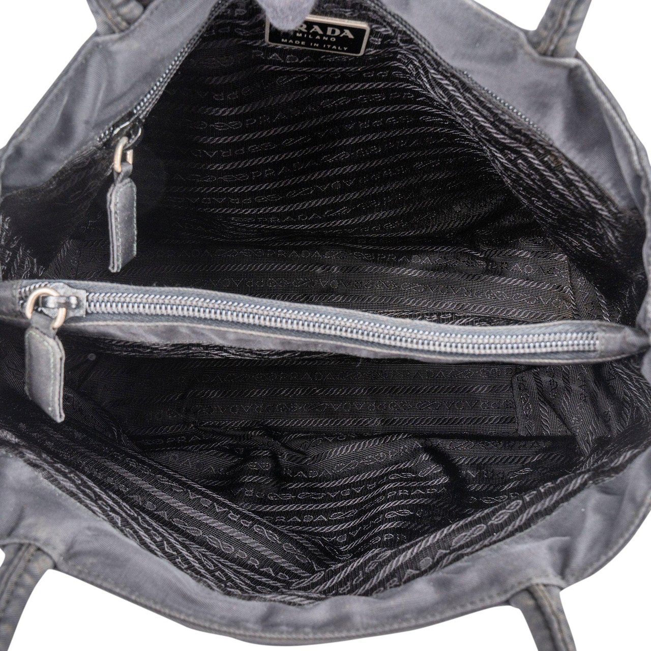 Prada Prada Black Nylon Triangle Handbag Zwart