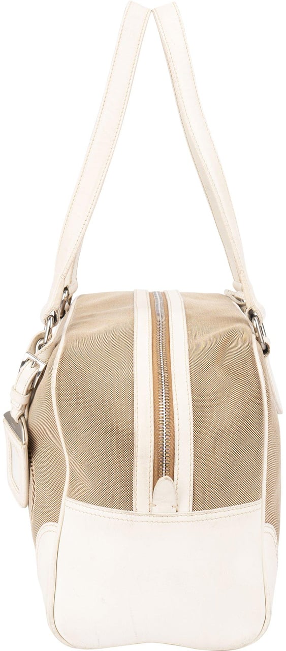 Prada Prada Jacquard Monogram Handbag Bruin