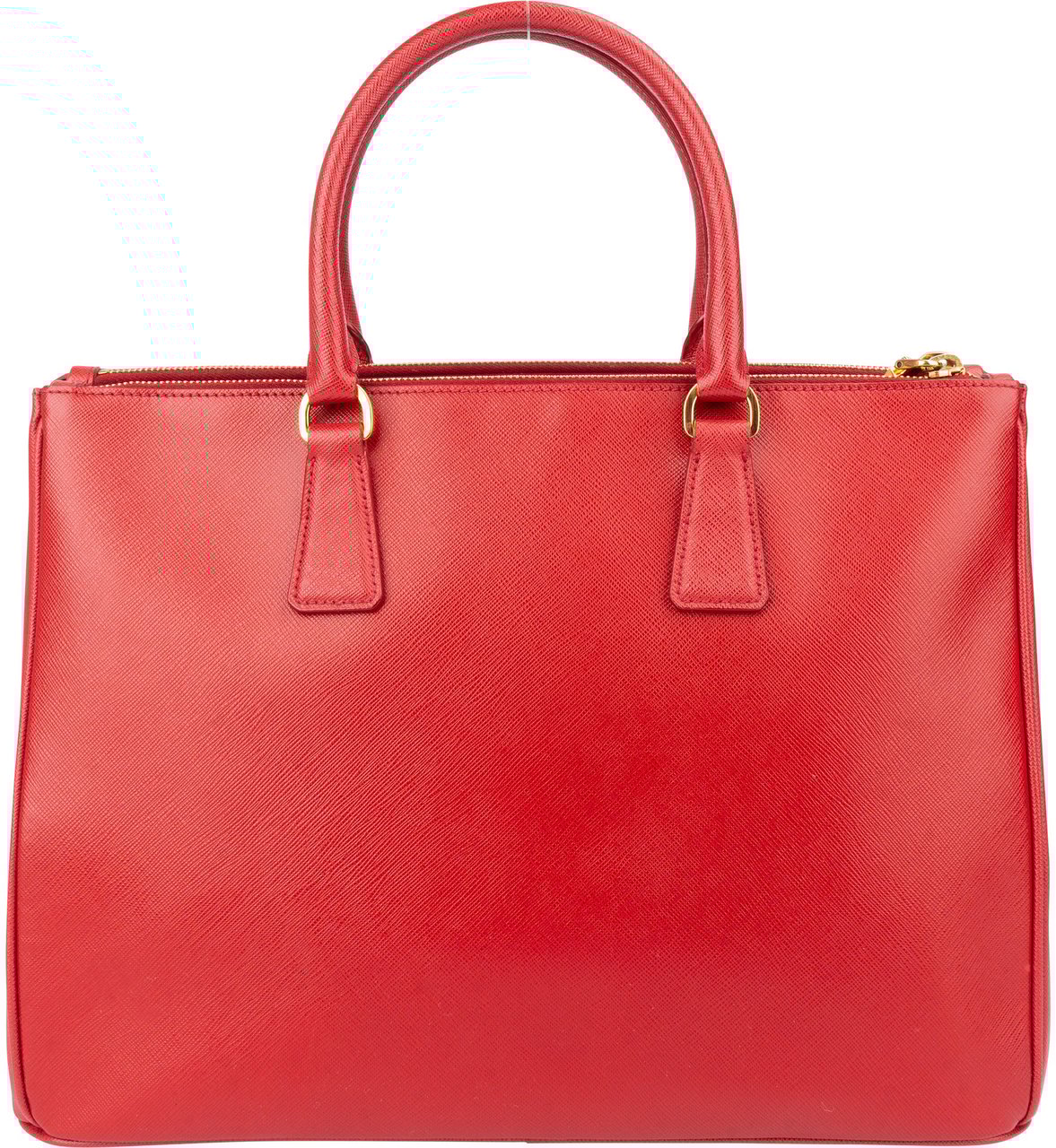 Prada Prada Red Saffiano Leather Galleria Handbag Rood
