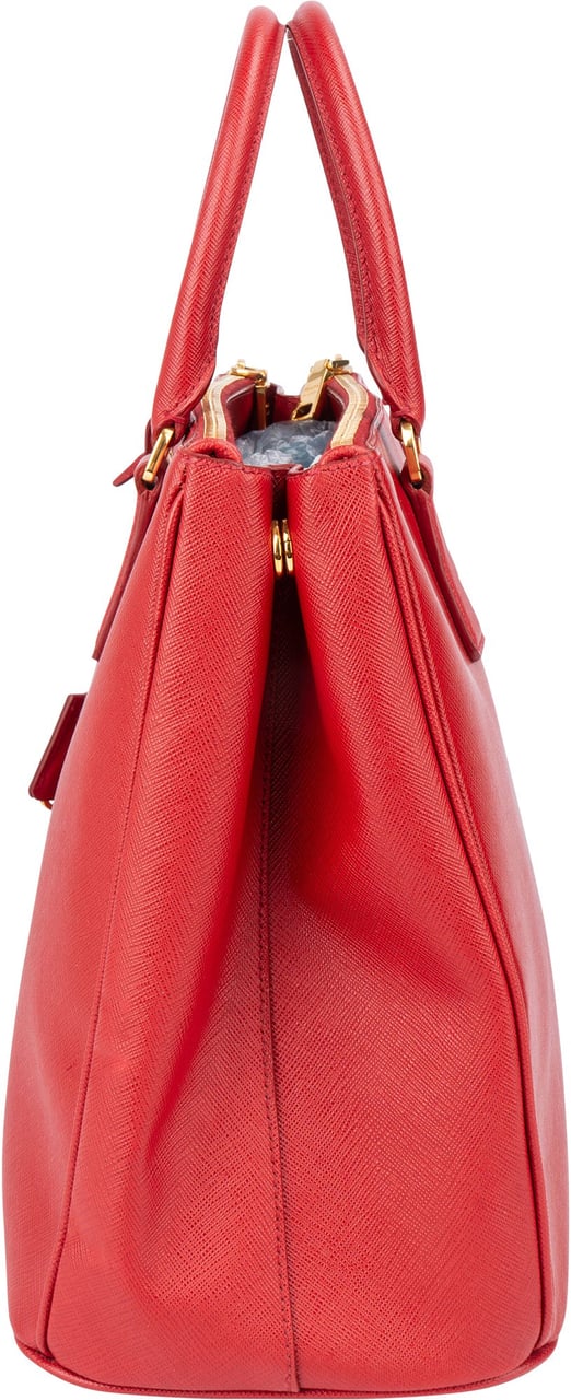 Prada Prada Red Saffiano Leather Galleria Handbag Rood