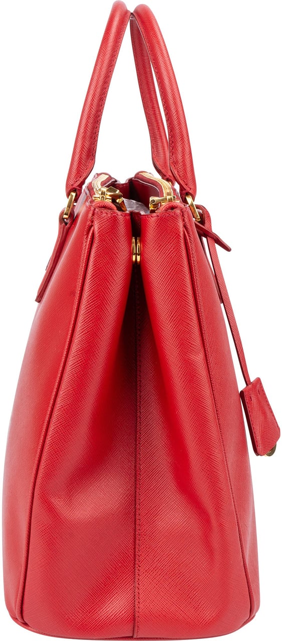 Prada Prada Red Saffiano Leather Galleria Handbag Rood