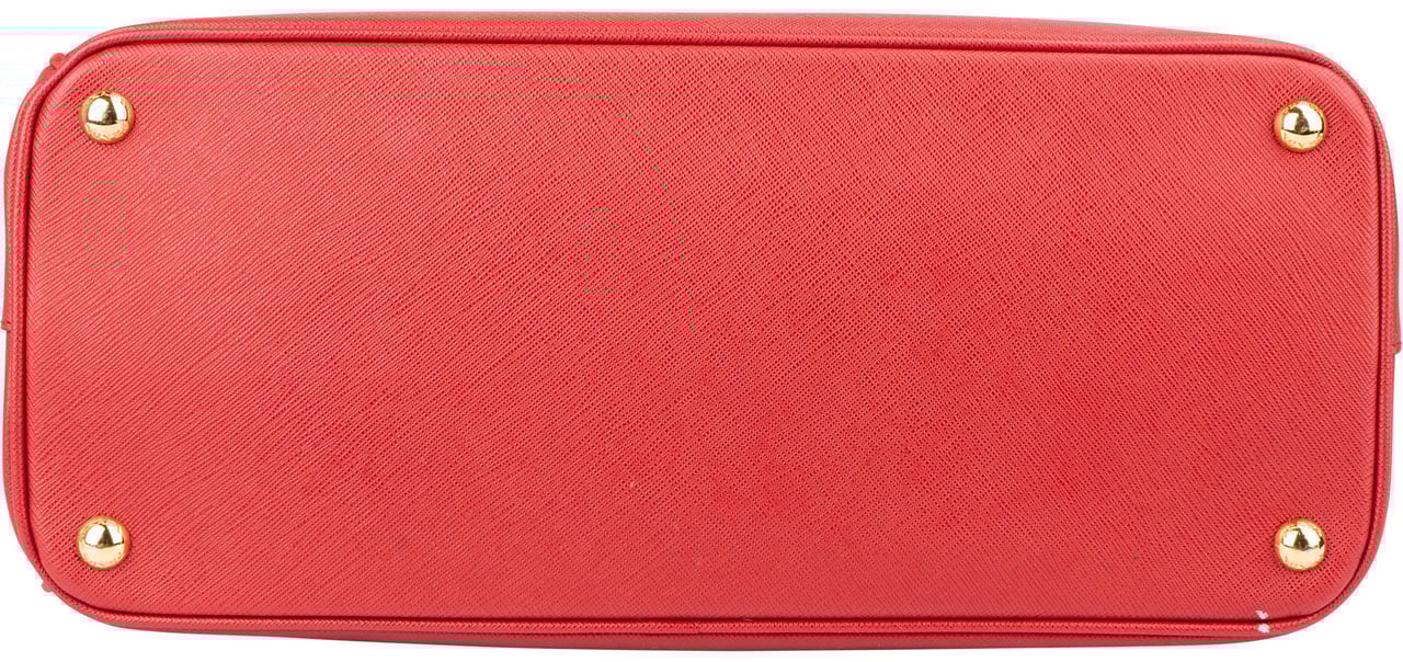 Prada Prada Red Saffiano Leather Galleria Handbag Rood