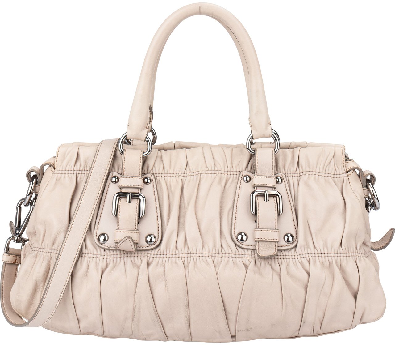 Prada Prada Quilted Leather City Handbag Wit