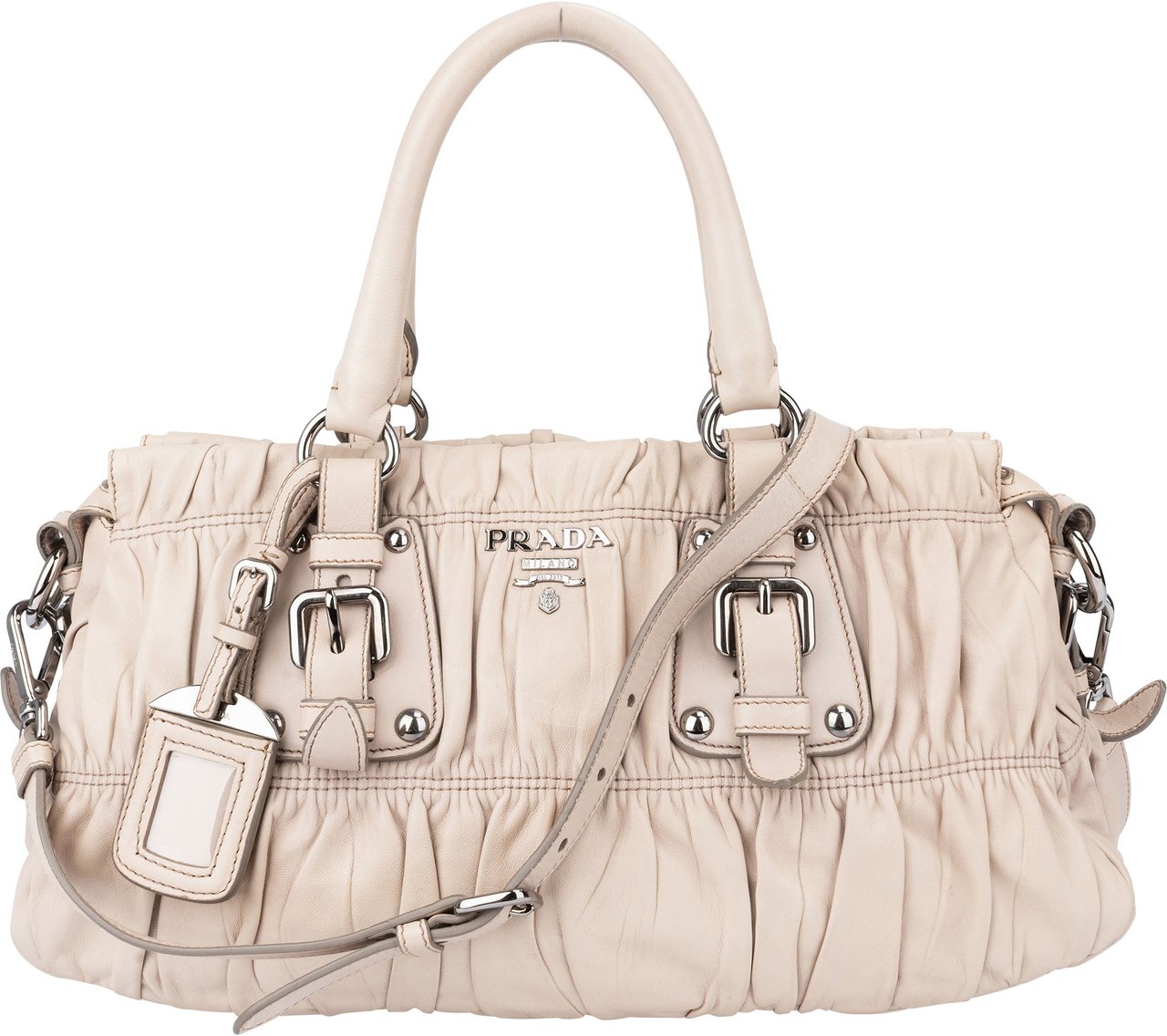 Prada Prada Quilted Leather City Handbag Wit