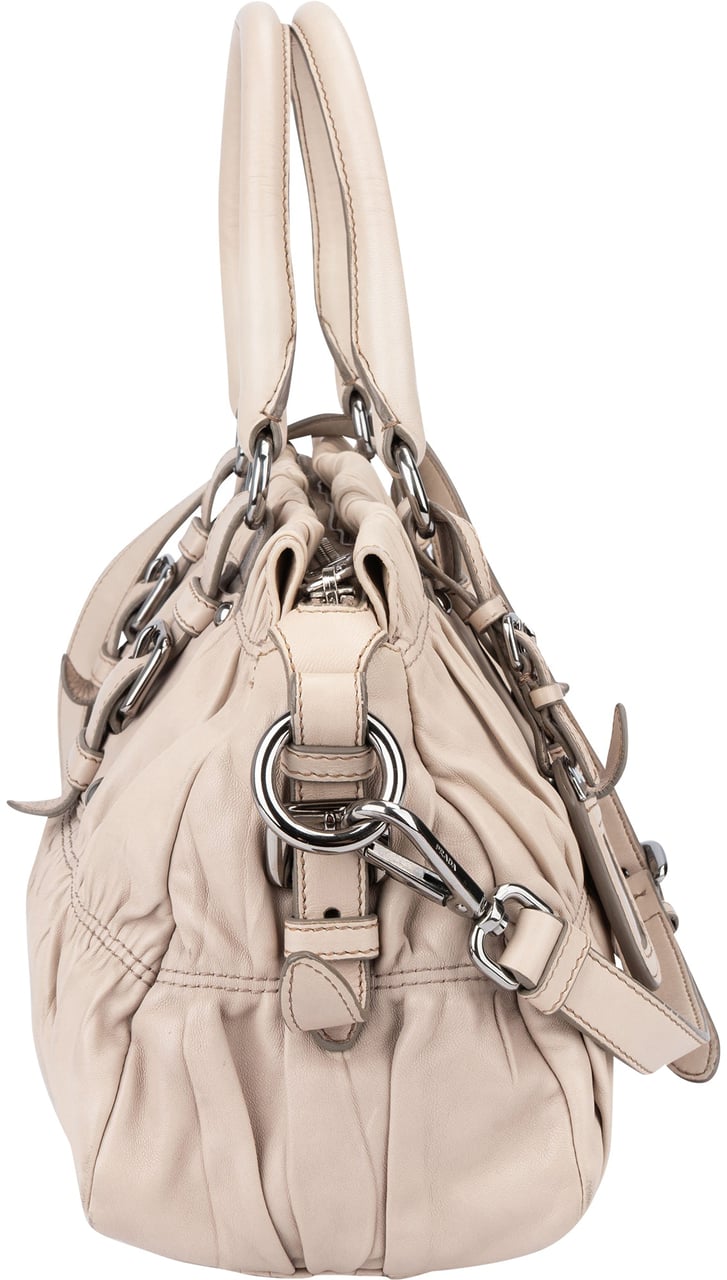 Prada Prada Quilted Leather City Handbag Wit