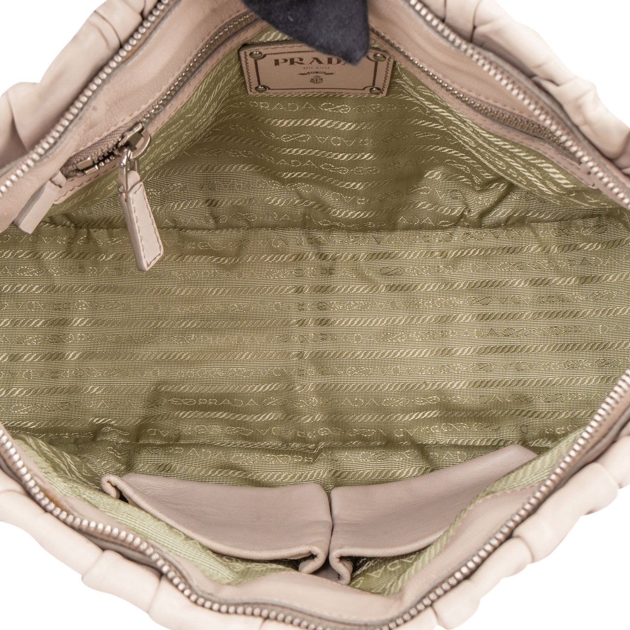 Prada Prada Quilted Leather City Handbag Wit