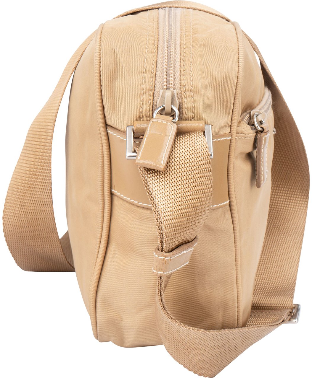 Prada Prada Beige Nylon Triangle Crossbody Bag Beige